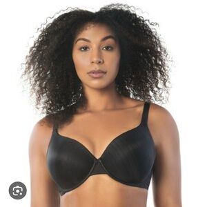 NWT Parfait black A-line full coverage jacquard Striped T-shirt bra size 42G